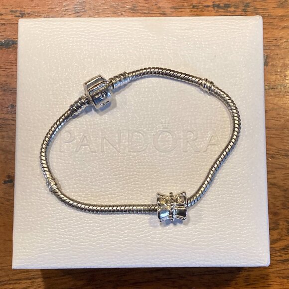 Sterling chain charm bracelet with Pandora panache + box! - Picture 7 of 7
